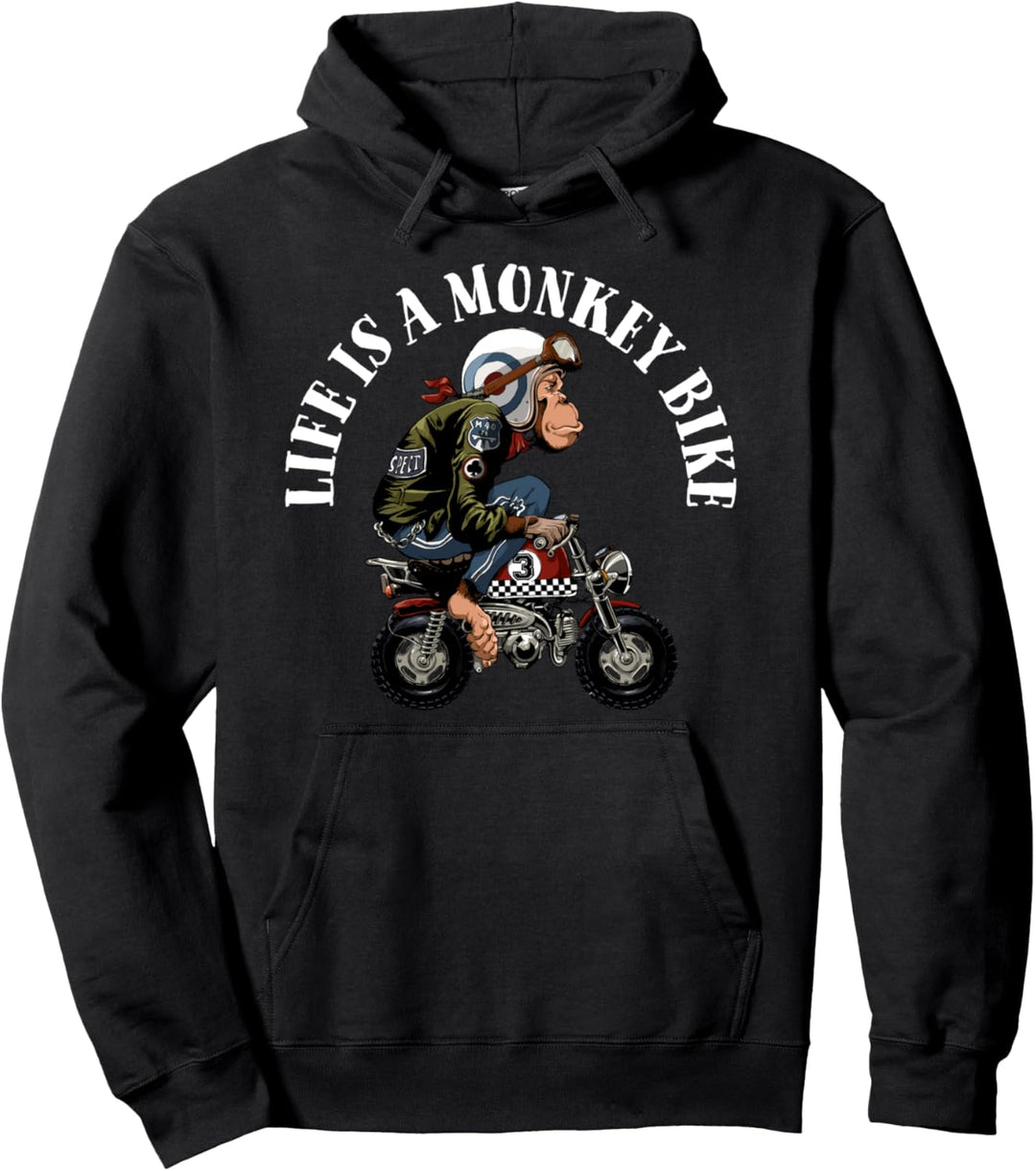 Monkey Bike Pullover Hoodie