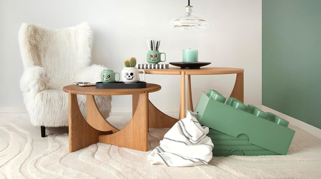 LEGO Aufbewahrungsstein, 8 Noppen, Stapelbare Aufbewahrungsbox, 12 l, gelb, Gelb