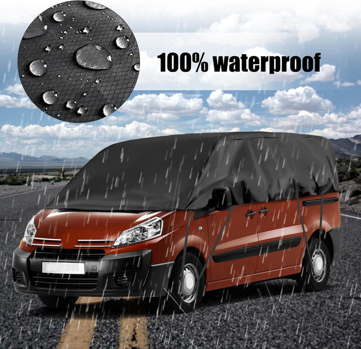 Autoabdeckung Wasserdicht Ersatz für Citroen Jumpy SWB 2016-2025, Sonnenfest Hälfte Autoabdeckung, H