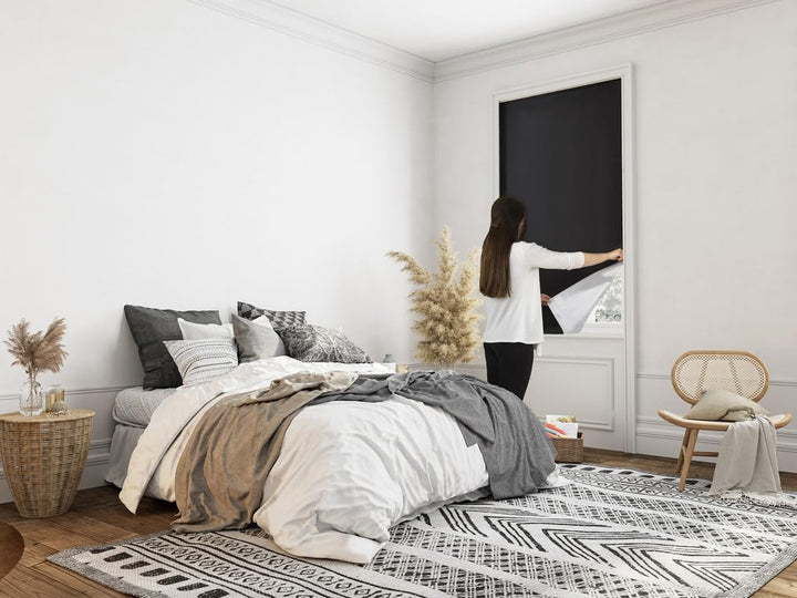 easynight Tragbare Verdunklungsfolie für Fenster, für Reisen 2.3m x 1.45m Schwarz B145 x H230 cm, Sc