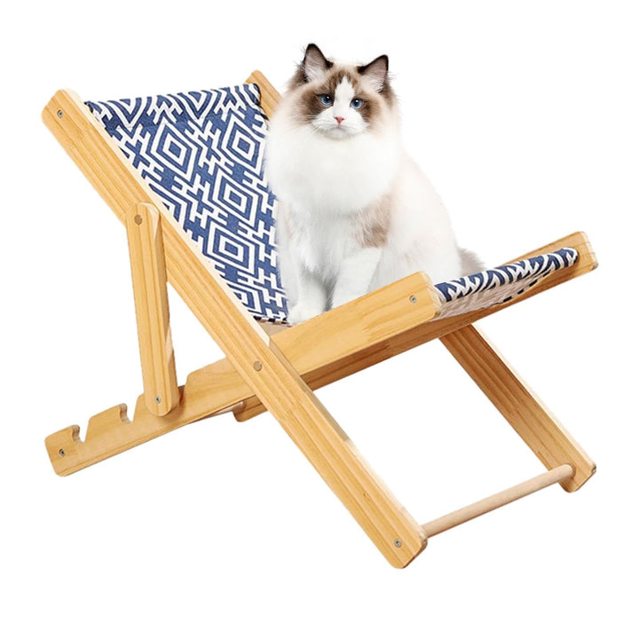 Liegestuhl für Katzen, Klappstuhl für Katzen, Sisal, erhöht, verstellbar, 10 kg, Schaukelstuhl, Katz