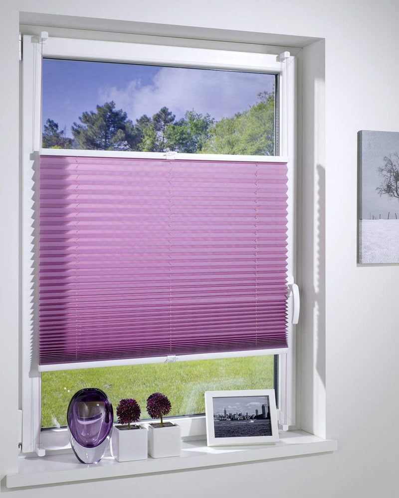 DecoProfi Plissee, Stoff, Flieder, 70 cm x 220 cm, 70 cm x 220 cm