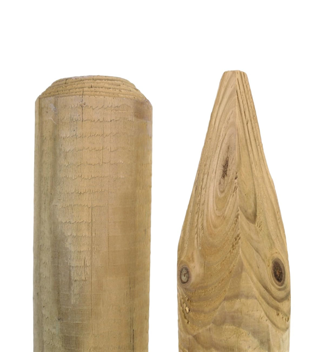 Gartenwelt Riegelsberger Pfahl Ø 4,6 cm Länge 150 cm 2 Stück Holzpfahl Kiefer imprägniert Kiefernhol