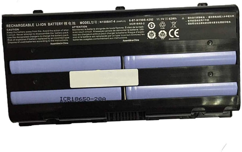 ASKC 11.1V 62Wh N150BAT-6 Laptop Akku für Clevo N150 MVGOS F5 F5-150a Z6 Series 6-87-N150S-4292 6-87