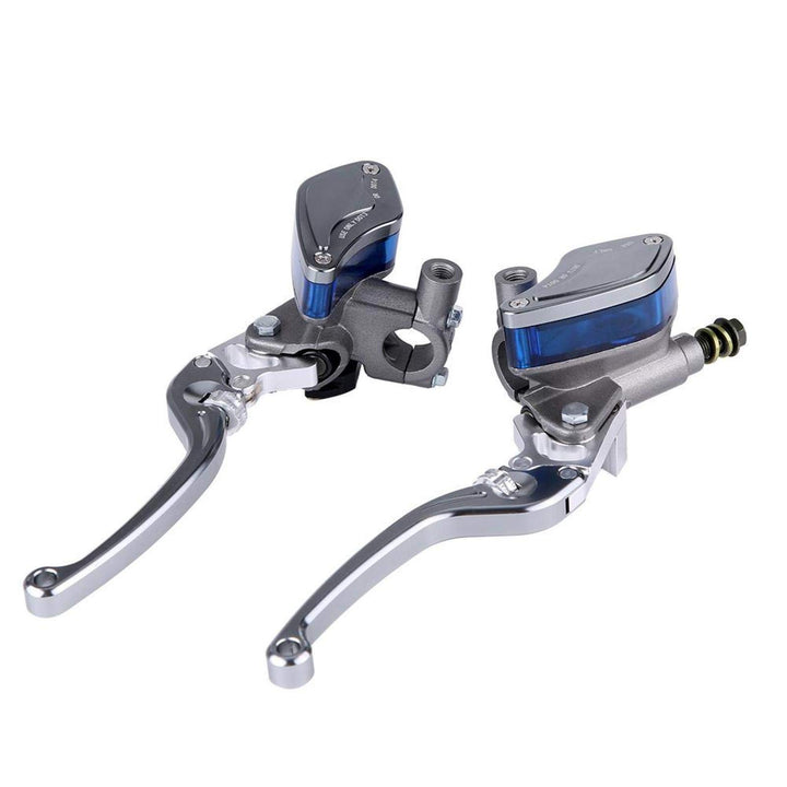 KIMIS Paar 22mm CNC Motorrad Hydraulische Bremspumpe Kupplung Hauptzylinderhebel einstellbar(Titan F