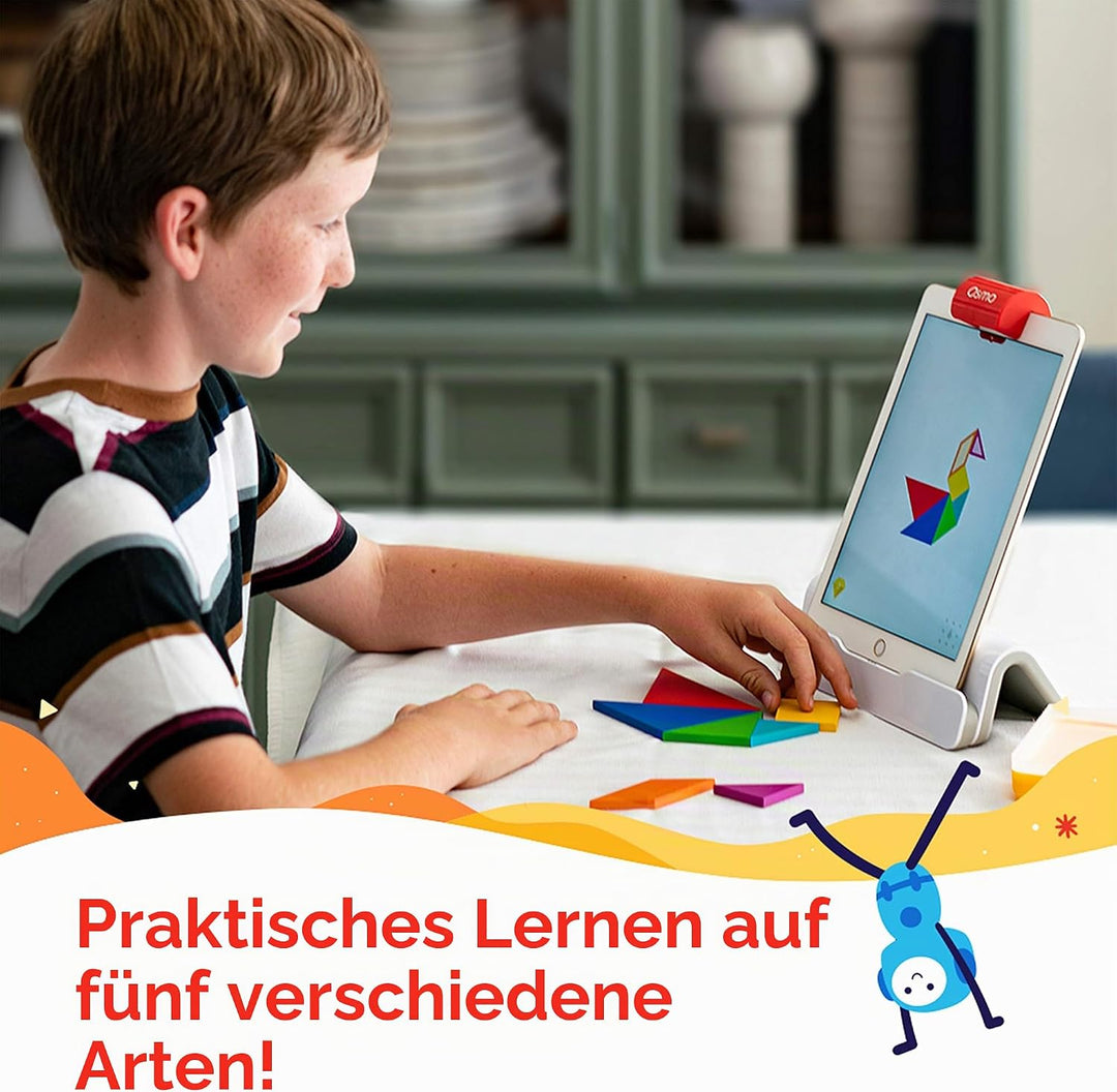 Osmo - Genius Starter Kit for iPad - 5 Educational Learning Games - Ages 6-10 - Math, Spelling, Crea