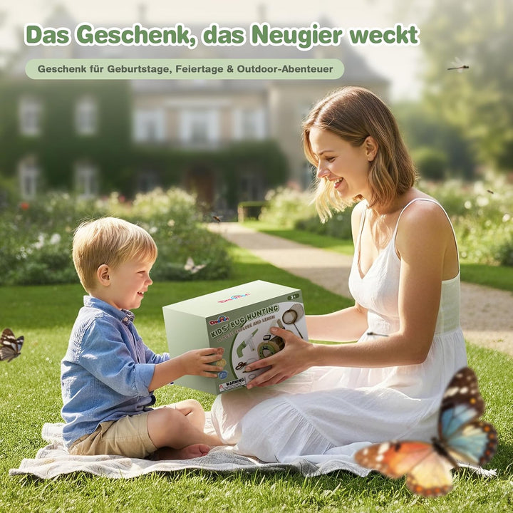 Dreamon Kinder Abenteuer Entdecker Bug Set, mit Schmetterlingsfangnetz, Insektenbeobachtungskäfig au