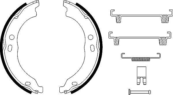 HELLA PAGID 8DA 355 050-751 Bremsbackensatz, Feststellbremse - H9925 - Bremssystem: Bendix - für u.a