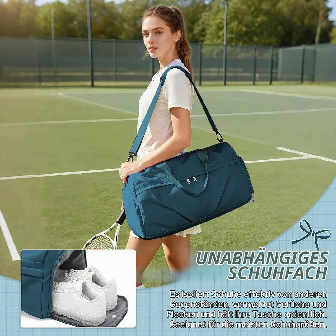 HYC00 Sport Duffel Bag Damen Sporttasche mit Schuhfach Reisetasche Damen Weekender Travel Bag Handge