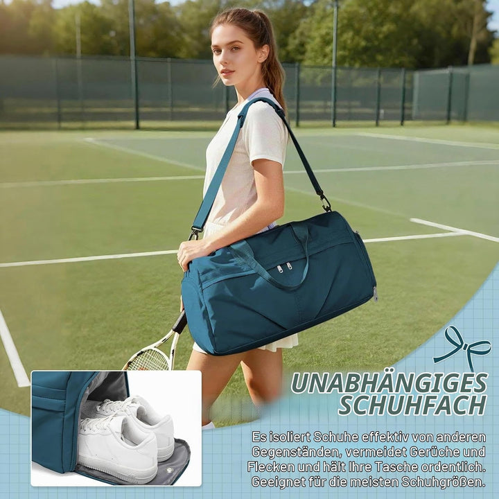 HYC00 Sport Duffel Bag Damen Sporttasche mit Schuhfach Reisetasche Damen Weekender Travel Bag Handge