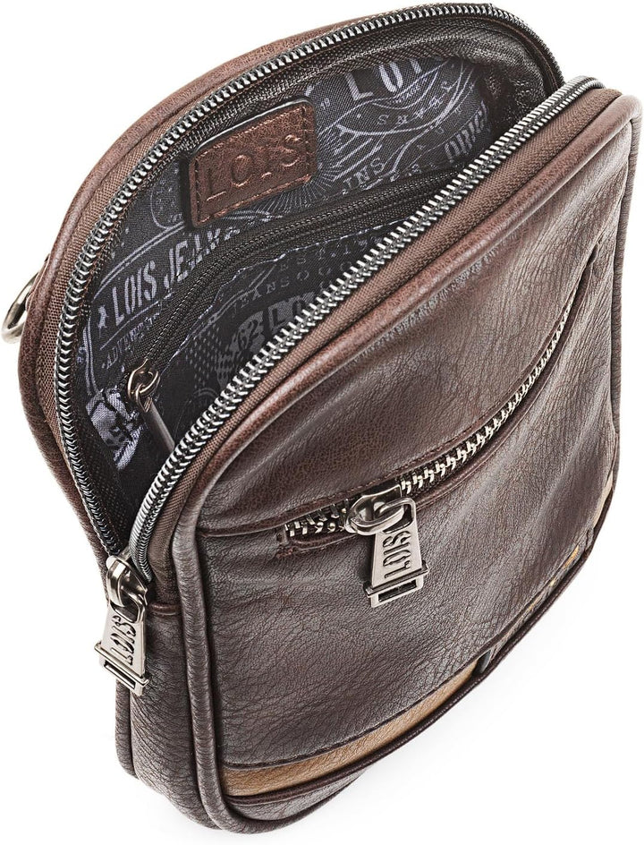 Lois - Umhängetasche Herren Klein mit Verstellbarem Riemen - Handytasche zum Umhängen Herren, Herren