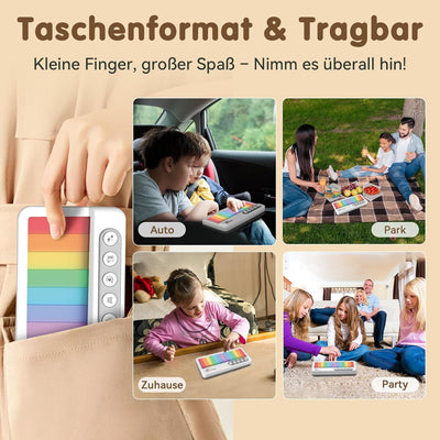 Pup Go Tragbares Elektronisches Klavier-Spielzeug für Kinder ab 2 Jahren, Regenbogen-Touchscreen-Tas