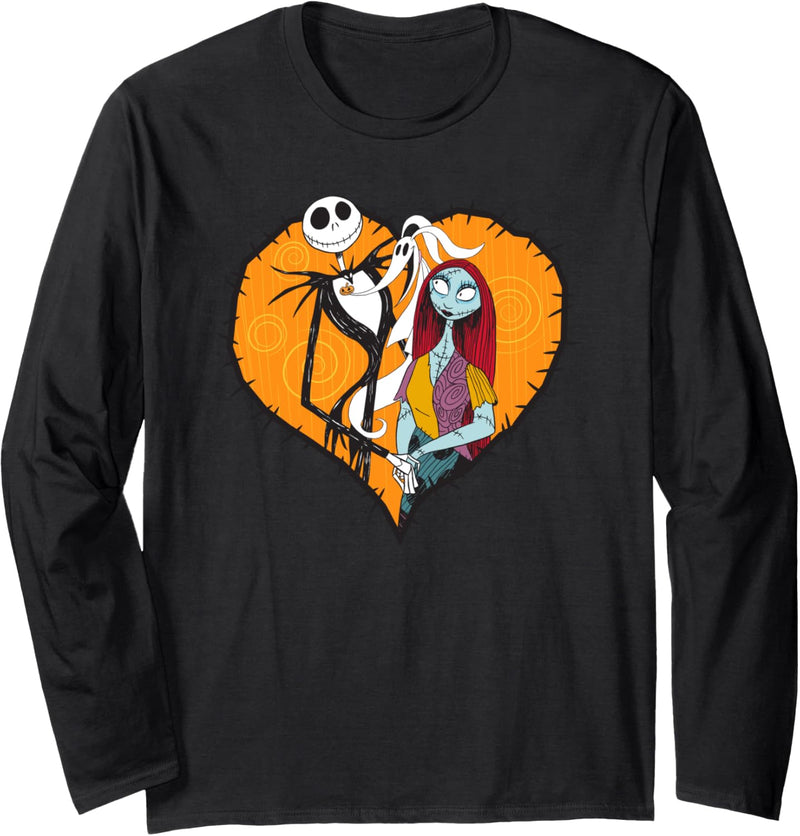 The Nightmare Before Christmas Jack Sally Heart Langarmshirt