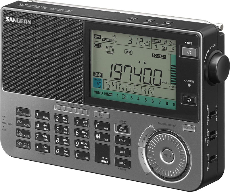 Sangean Receiver Mondial ATS-909 X2 Grau Schwarz, Schwarz