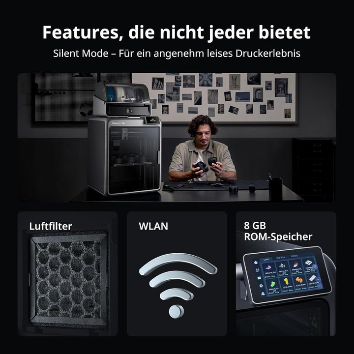 Creality K2 Combo (A) 3D-Drucker, Mehrfarbig mit CFS, bis 600 mm/s Hochgeschwindigkeitsdruck, AI-Kam