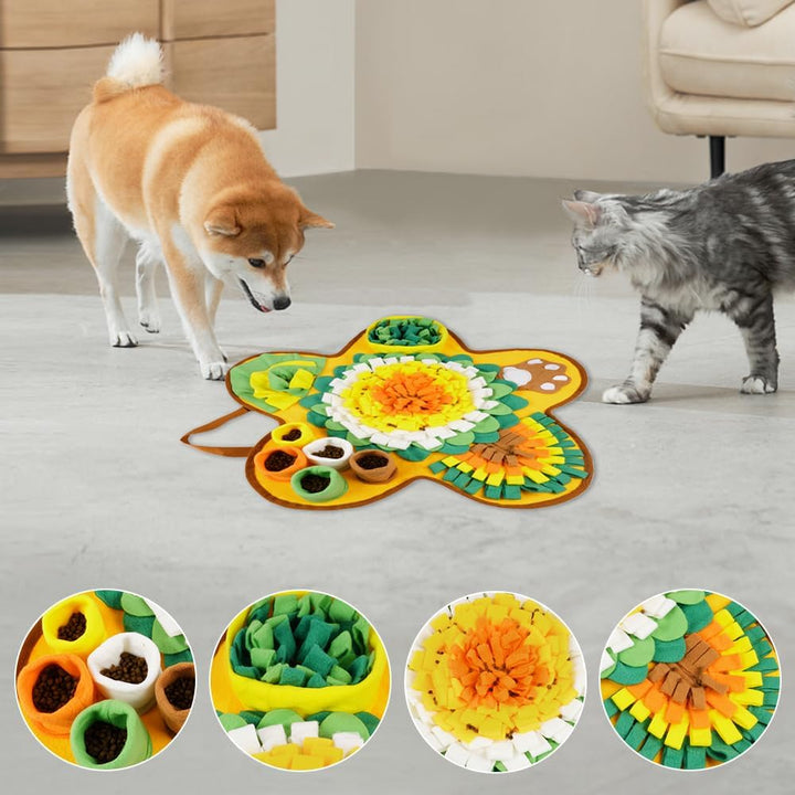 OSDUE Schnüffelteppich Hund, Futterschnüffel-Futtermatte, Hunde-Schnüffelmatte, Welpen-Trainingsmatt