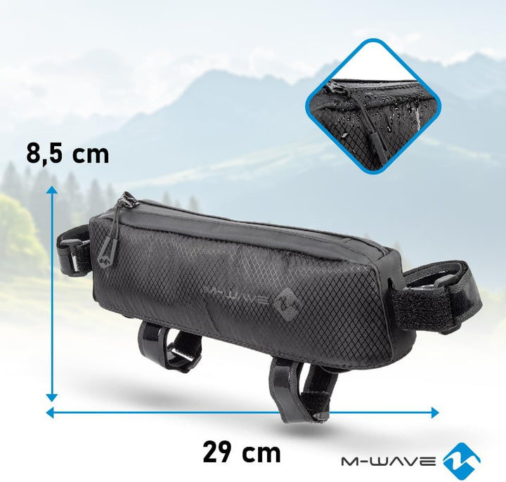 M-WAVE Fahrrad Oberrohrtasche, wasserdicht, stossgedämpft gepolstert, Bikepacking, Rough Ride TOP, S
