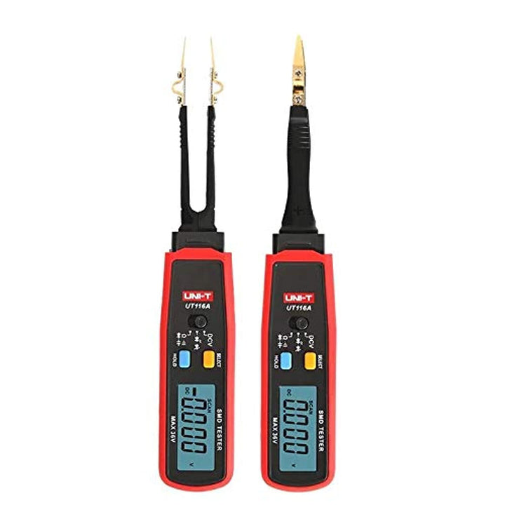UNI-T UT116A SMD Tester Meter Multimeter Rotable Tweezer Resistance Capacitance LED Diode Continuity