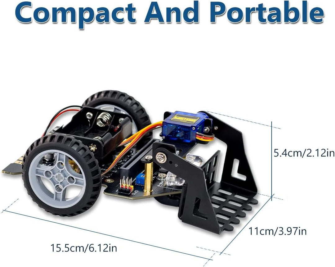 LAFVIN MicroBit Smart Robot Car für MakeCode und MicroPython, STEM-Lernroboter für Kinder und Anfäng
