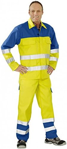 Grösse 106 Herren Planam Major Protect Warnschutz Jacke 1-lagig warngelb/kornblau Modell 5202 Warnge