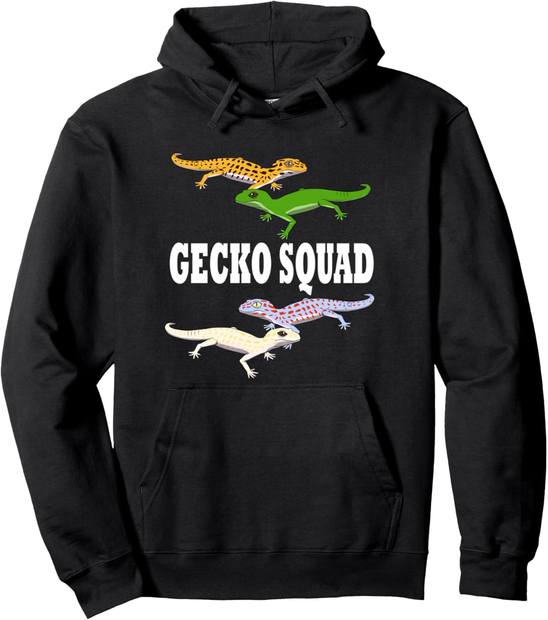 Niedliches Eidechsen Team Gecko Squad Pullover Hoodie