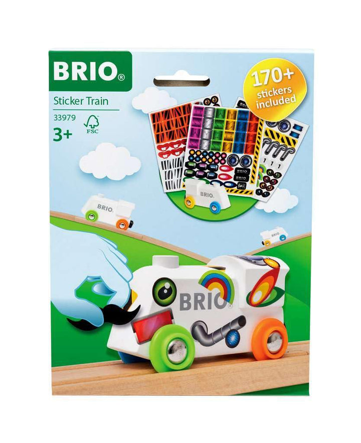 BRIO World 33979 Sticker Lokomotive - Holz-Eisenbahn zum Bekleben mit vielen tollen Motiven auf wied