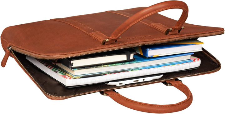 STILORD 'Clover' Arbeitstasche Damen Leder Elegant Business-Tasche Vintage Laptoptasche 13,3 Zoll Do