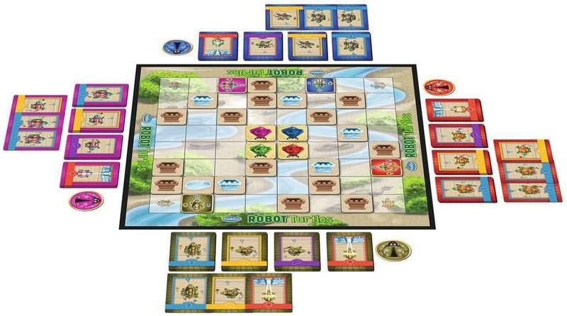 Robot Turtles, ein Kinderspiel bei dem Kinder ab 4 Jahre mit Spass und spielerisch erstes Programmie