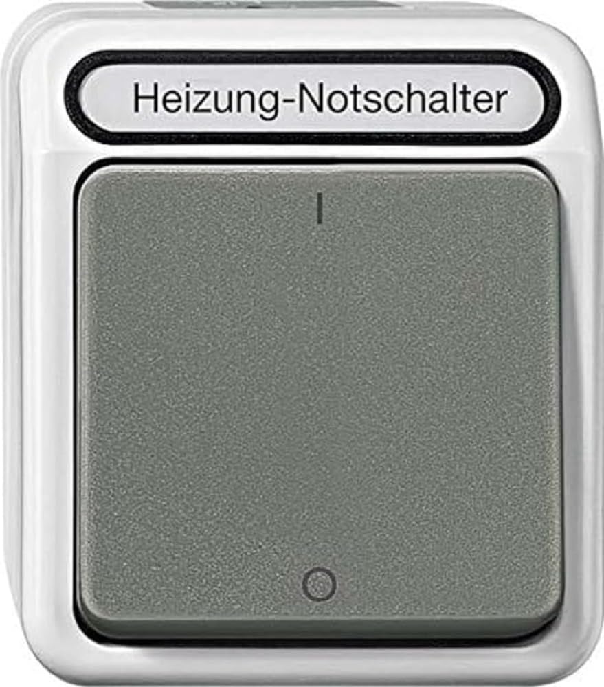 Schneider Electric Merten MEG3643-8029 Aufputz Heizungs-Notschalter Aus, 3-polig mit Kontrolllicht,F