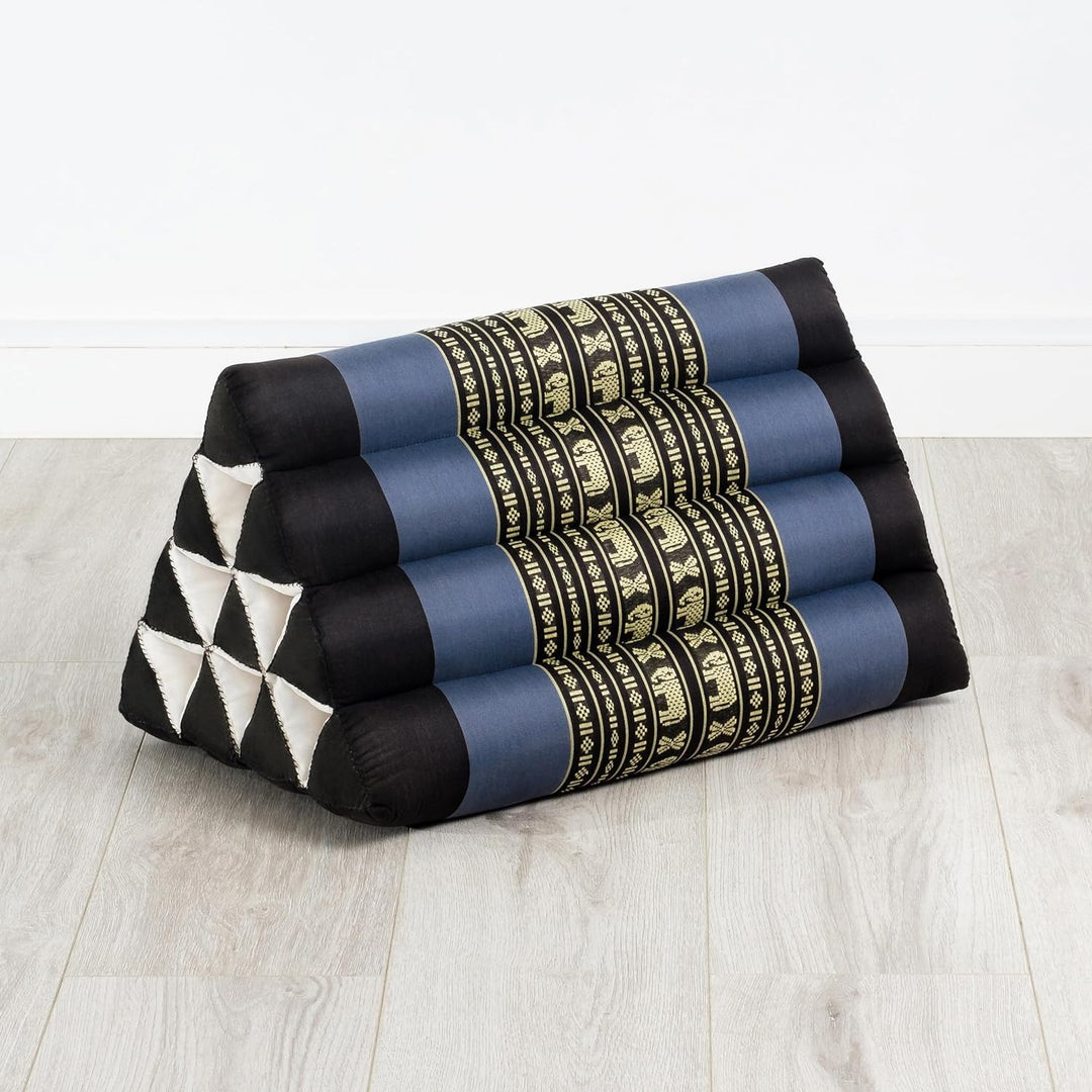 livasia Rückenstützkissen mit Muster, Dreieckskissen für den Garten, Keilkissen mit Kapok, vegan und