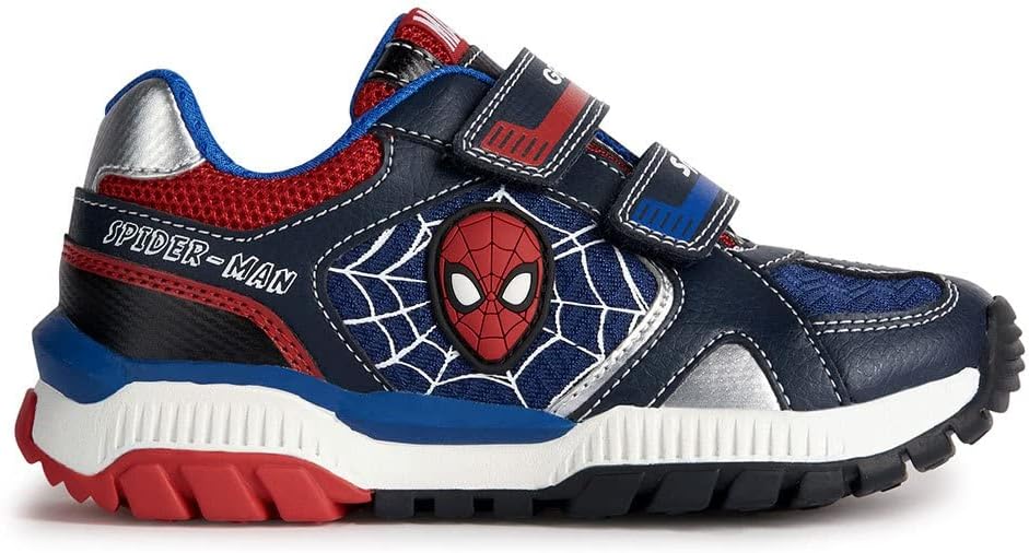 Geox Jungen J Tuono Boy Sneaker 31 EU Navy Red, 31 EU Navy Red