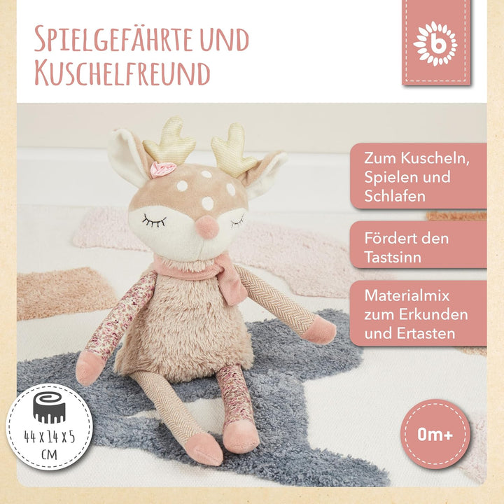 Bieco Baby Kuscheltier REH Ella | 40 cm | Plüsch REH Stofftier | Rehkitz Plüschtier mädchen Baby ab