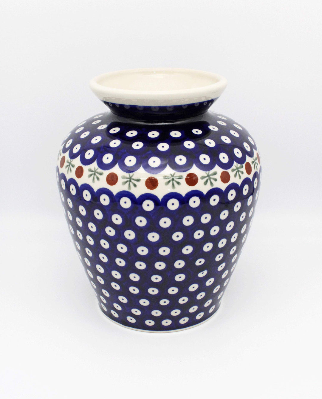 Original Bunzlauer Keramik Vase/Blumenvase, Höhe 19,7cm im Dekor 41