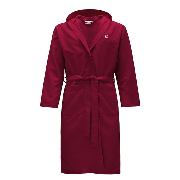 Renato Balestra Bademantel Mikrofaser Herren Damen Unisex mit Kapuze Limited Edition S Bordeaux, S B