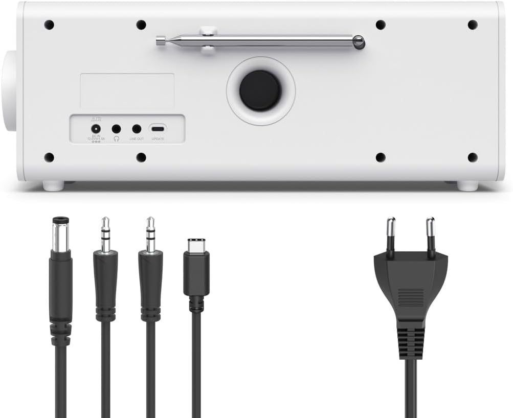 Hama Digitalradio, mit grossem Display, DAB+/FM/Bluetooth zum Streamen Nachfolger Weiss, Nachfolger