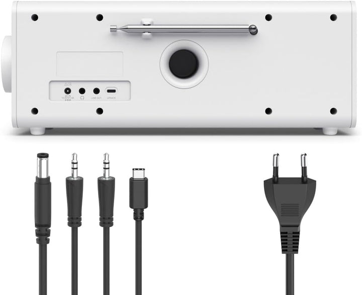 Hama Digitalradio, mit grossem Display, DAB+/FM/Bluetooth zum Streamen Nachfolger Weiss, Nachfolger