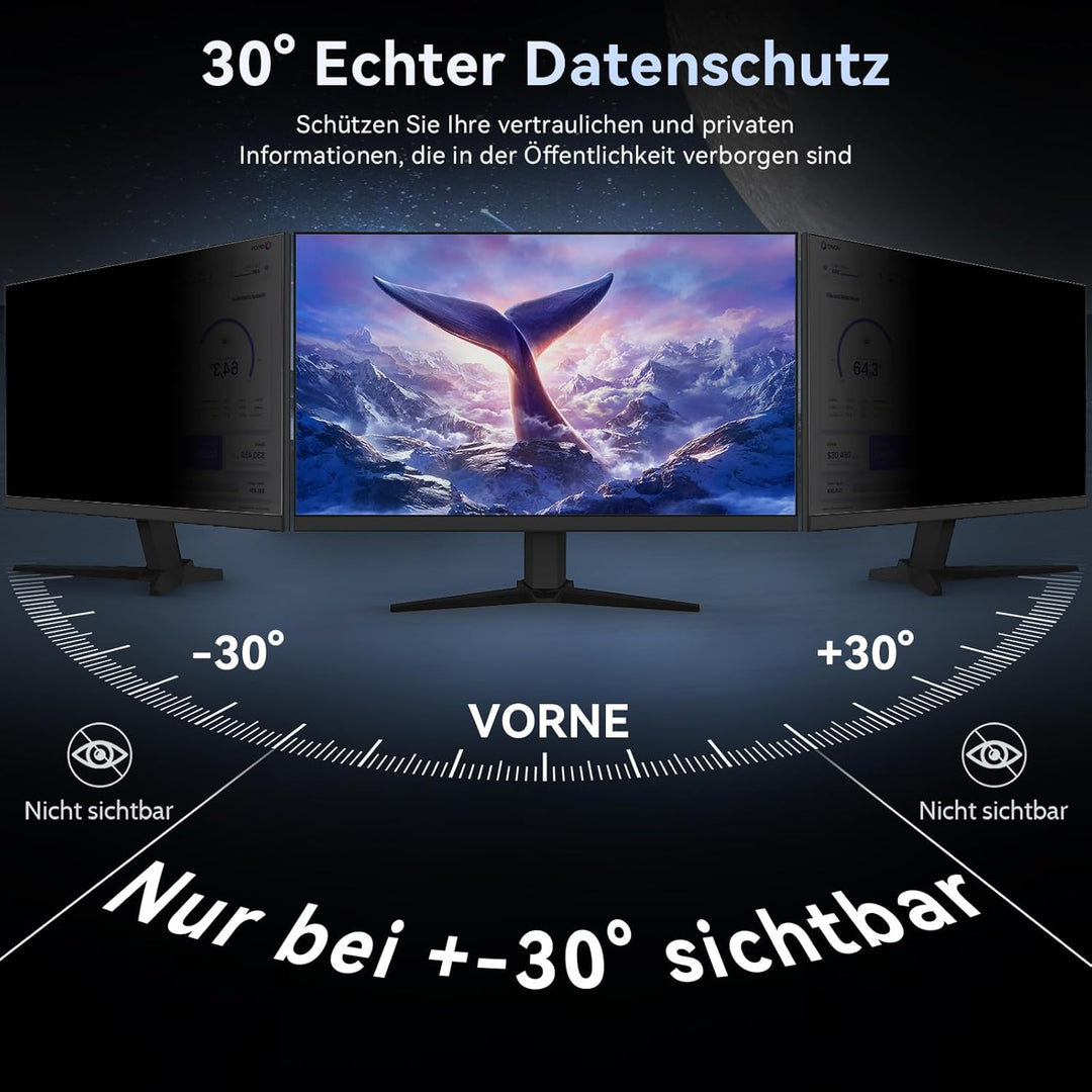 Computer Monitor Sichtschutz 23.6 Zoll Seitenverhältnis 16:9, Anti Blaulicht Blendschutz Displayschu
