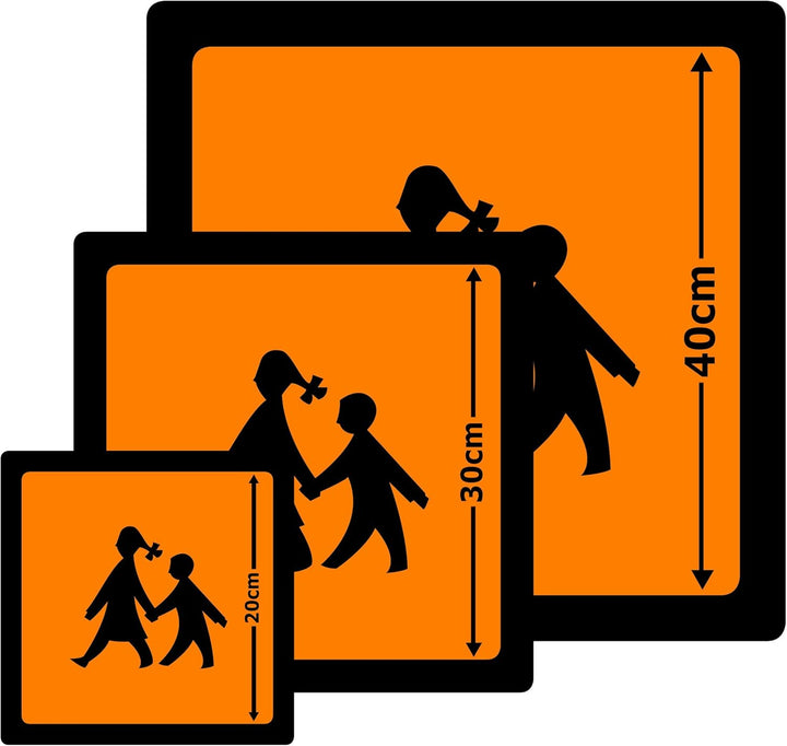 2x Schulbusschild Magnetschild Warntafel Schulbustafel Magnet Auto Schild Warnschild (Doppelpack 40x