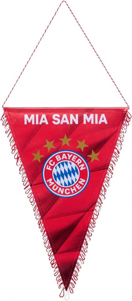 FC Bayern München Schmuckwimpel - Mia San Mia - 37 cm | ROT | Wimpel | Banner FCB