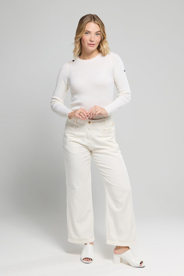 Armor Lux Damen Pull Marin Redon Femme Pullover 3XL Milk, 3XL Milk