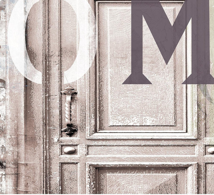 Runa Art Wandbilder Home Vintage 5 Teilig Bild auf Vlies Leinwand Deko Wohnzimmer Mit Spruch Beige B