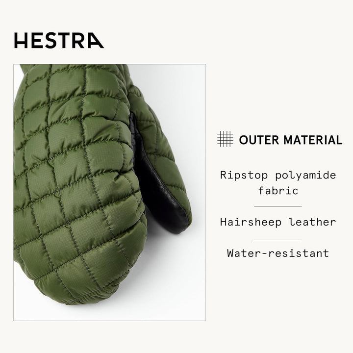 Hestra Alpine Moon Light Fäustlinge Fausthandschuhe Lederhandschuhe Damen - mit Futter, Futter Winte