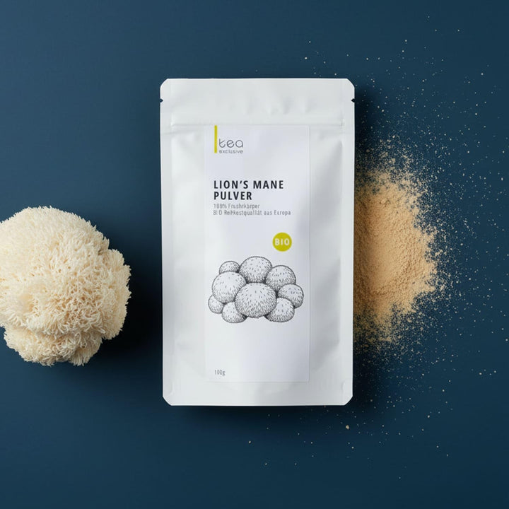 BIO Lions Mane Pulver 100% Fruchtkörper aus Europa Vitalpilz Pilzpulver fein gemahlen im Shellbroken