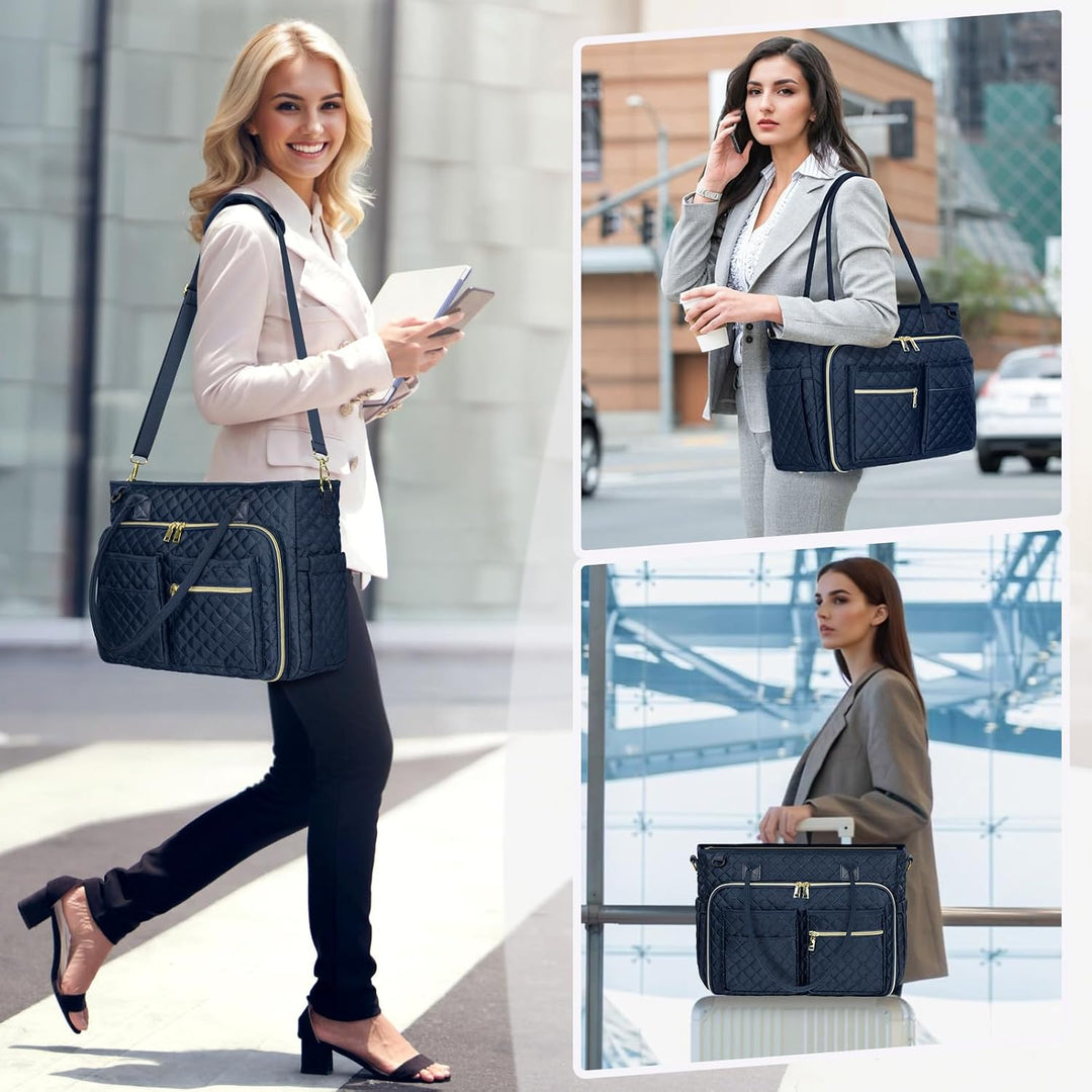 RAINSMORE Lehrertasche 15.6 Zoll Laptoptasche Damen Aktentasche mit Isolierter Tasche Arbeitstasche