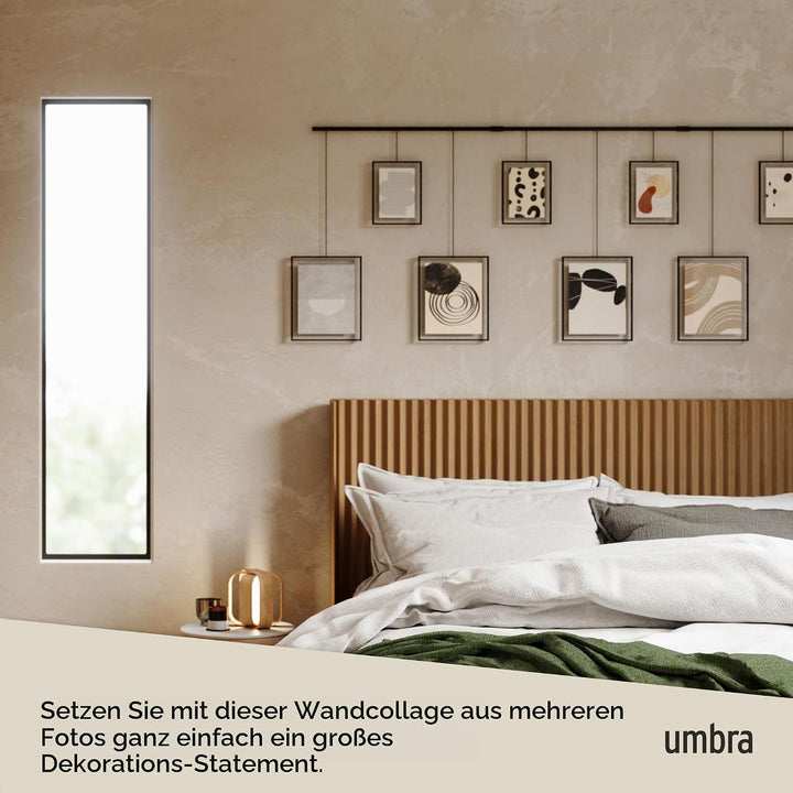 Umbra Exhibit Bilderrahmen Collage, 9 Rahmen, Schwarz 9 Rahmen Black, 9 Rahmen Black