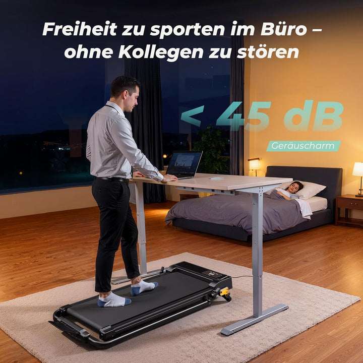 Laufband für Zuhause, JOLAUF Walking Pad, 1-12 km/h Klappbares Laufband mit 9% Steigung,LCD-Display,