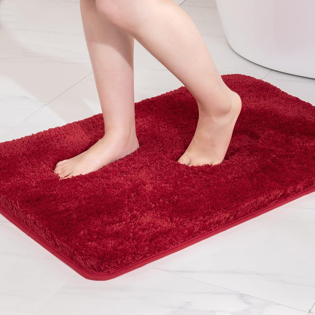 MIULEE Badematte Weiche Badteppich rutschfest Badvorleger Fussmatte Badzimmermatte Bettvorleger Flau