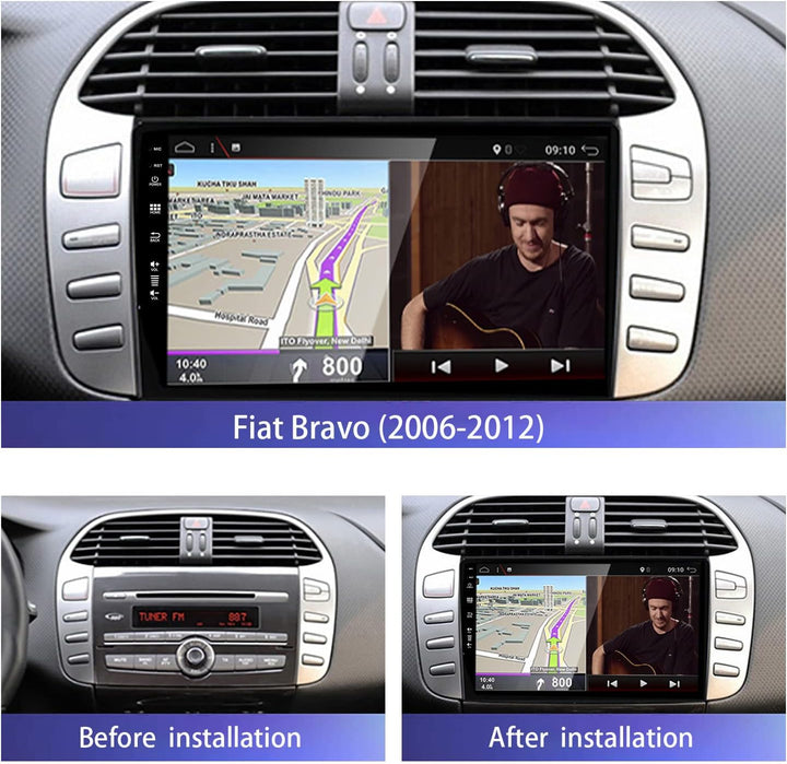 [6GB+128GB] Android 14 Autoradio für FIAT Bravo (2006-2012)-[Integriertes CarPlay/Android Auto/DSP/G