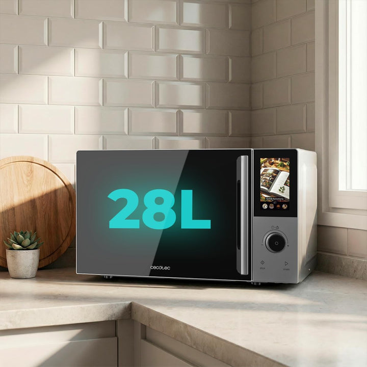 Cecotec Mikrowelle Convection 2800 Touch. 28 L Kapazität, 900 W Mikrowelle, 1200 W Grill, 2200 W Hei