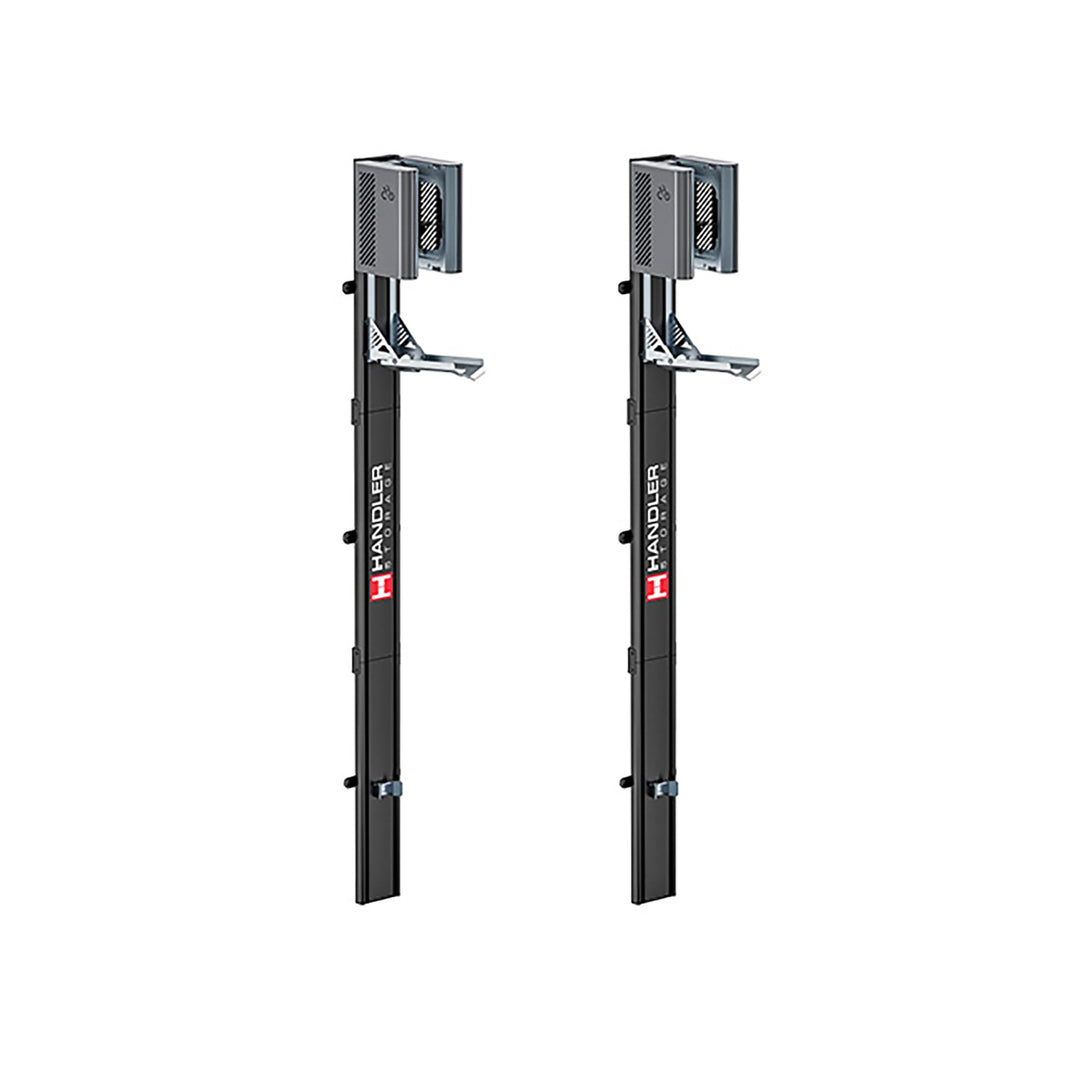 HANDLER Storage Fahrradlift 2ER-SET, Vertikale Wandhalterung in grau für E-Bikes &amp; Fahrräder bis 32k